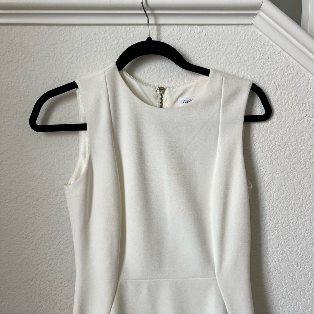 calvin klein white dress